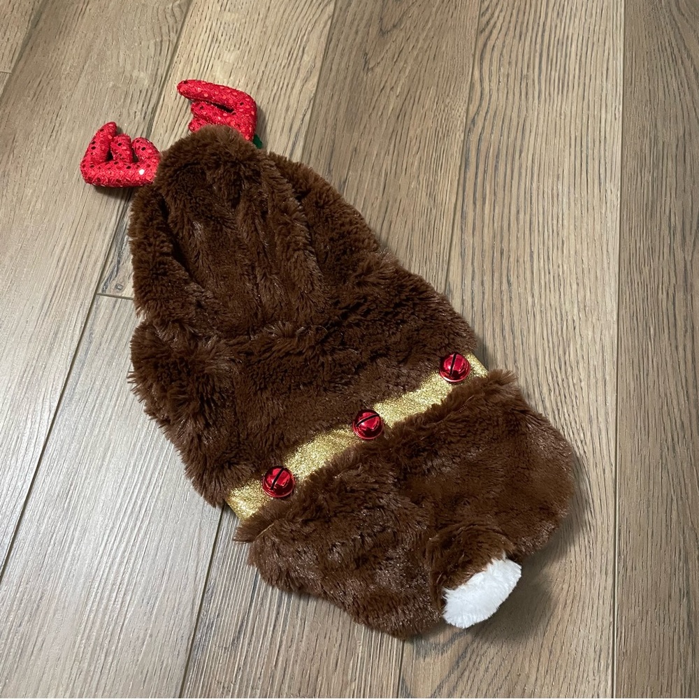 Pet Holiday Small Dog Reindeer Costume‎ With Jungle Bells
